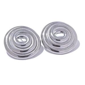 Silver vintage inspired statement earrings